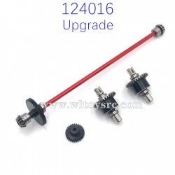 WLTOYS 124016 Upgrade Parts Differential Assembly and Central Shaft Red