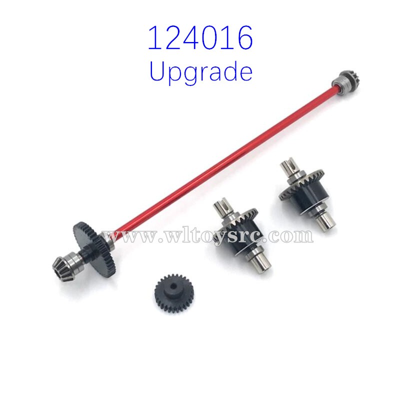 WLTOYS 124016 Upgrade Parts Differential Assembly and Central Shaft Red