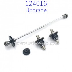 WLTOYS 124016 Upgrade Parts Differential Assembly and Central Shaft Silver