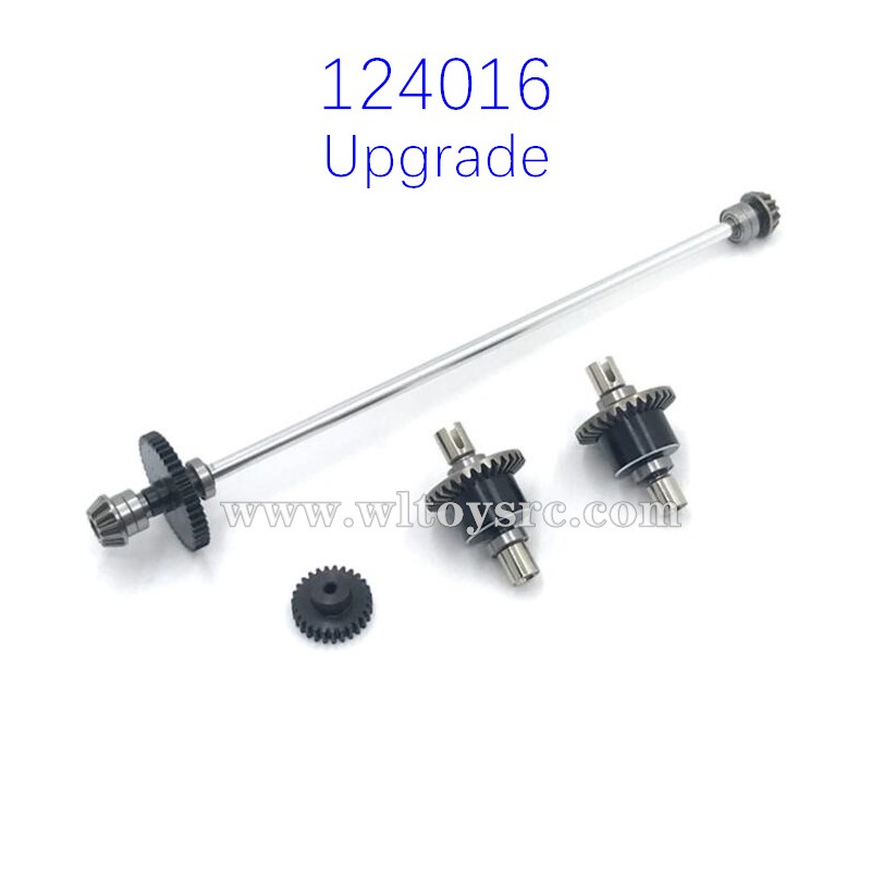 WLTOYS 124016 Upgrade Parts Differential Assembly and Central Shaft Silver