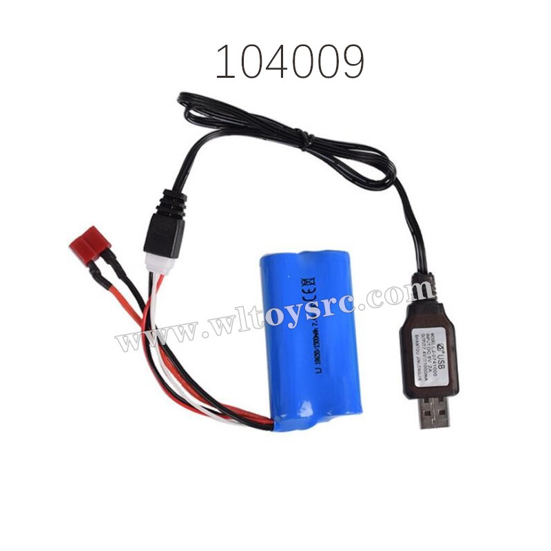 WLTOYS 104009 RC Car Parts Battery and USB Charger