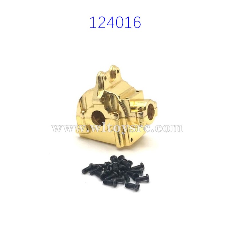 WLTOYS 124016 Upgrade Parts Metal Differential Gearbox Gold