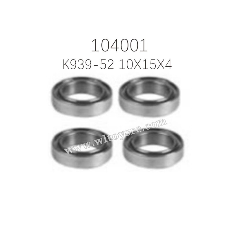 K939-52 Rolling Bearing 10X15X4 Parts For WLTOYS 104001 RC Car