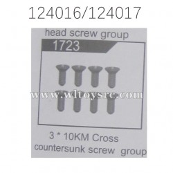 WLTOYS 124016 124017 Parts 1723 3X10KM Cross Countersunk Screw Group