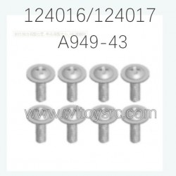 WLTOYS 124016 124017 Parts A949-43 Round Head with Screw M2.5X6X6