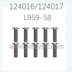 WLTOYS 124016 124017 Parts L959-58 Round head tapping Screw 2.6X10PB