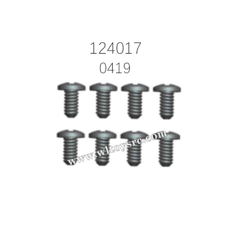 WLTOYS 124017 Parts 0419 Screws ST 2X5PB