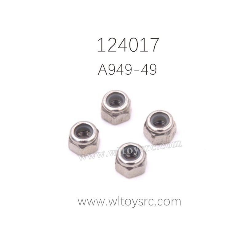 A949-49 M3 Lock Nuts For WLTOYS 124017