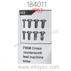 WL-TECH XK 184011 Parts 1983 3X6KM Cross Countersunk Head Machine Screw
