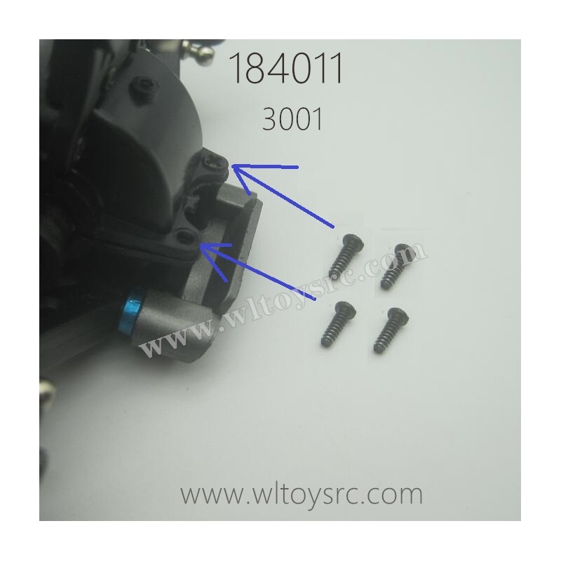 WL-TECH XK 184011 Parts 3001 Screw for Gear Box 4PCS