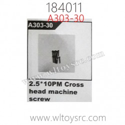 WLTOYS 184011 Parts 2.5x10PM Cross Head Machine Screw A303-30