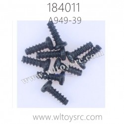 WLTOYS 184011 Parts A949-39 2X7PB Cross Round Head Self Tapping Screw