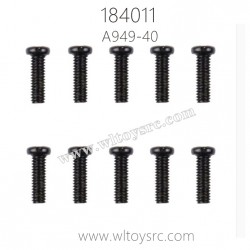 WLTOYS 184011 Parts A949-40 2.5X8PM Cross Round Head Machine Screw