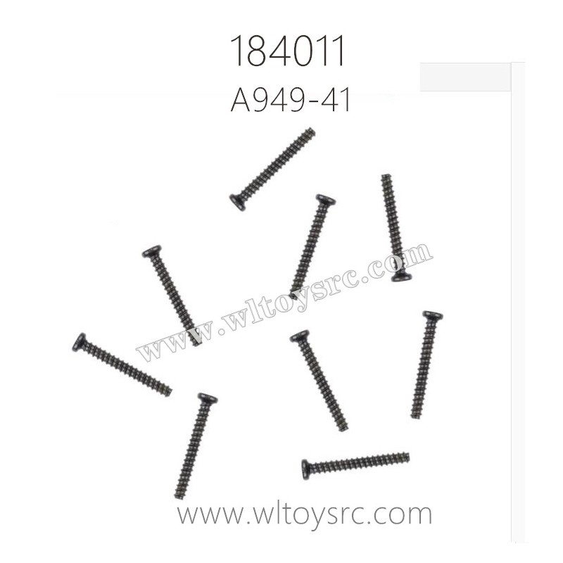 WLTOYS 184011 Parts A949-41 2x16PB Cross Round Head Self Tapping Screw