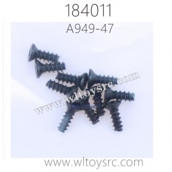 WLTOYS 184011 Parts A949-47 2x6PB Cross Round Head Self Tapping Screw