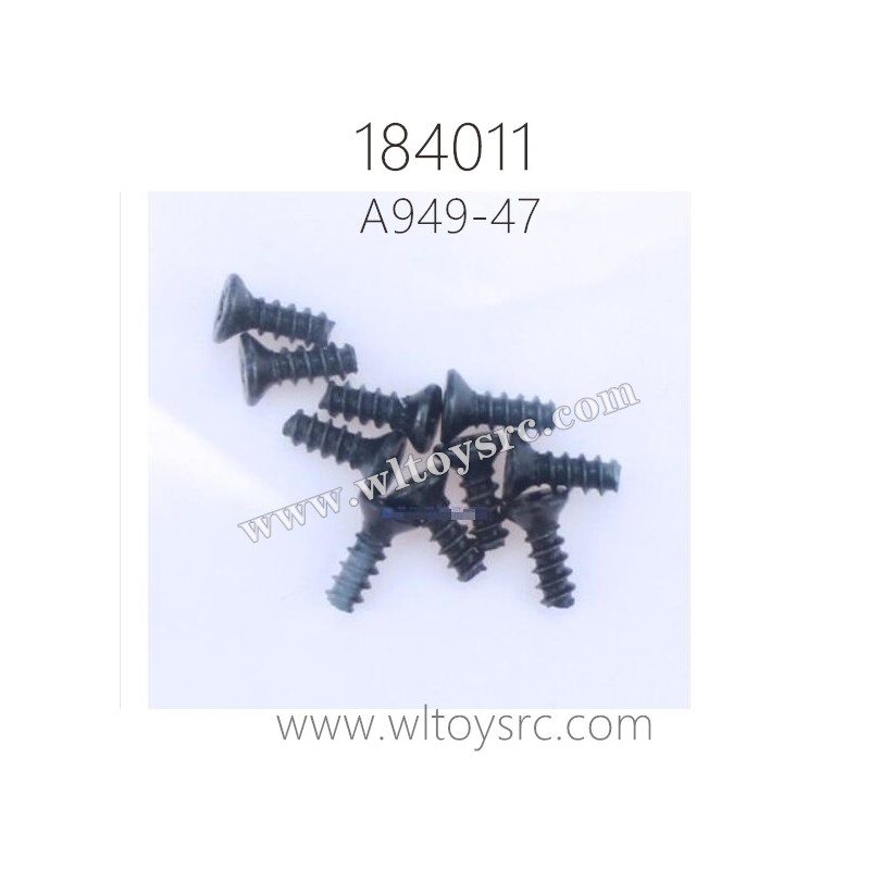 WLTOYS 184011 Parts A949-47 2x6PB Cross Round Head Self Tapping Screw