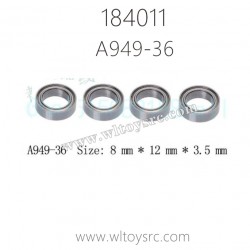 WLTOYS 184011 Parts 8X12X3.5 Ball Bearing A949-36