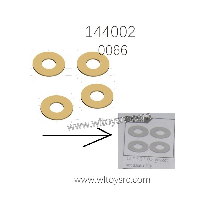 WLTOYS 144002 RC Car Parts 12X5.2X0.2 Gasket 0066