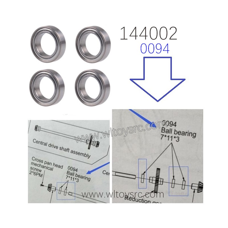 WLTOYS 144002 RC Car Parts Rolling bearing