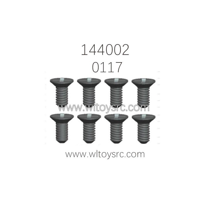 WLTOYS 144002 Parts 0117 Cross flat head Screw M3X8KM