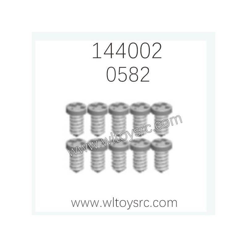 WLTOYS WL-TECH XK 144002 Parts 0582 Round head Flat Tail Screw 2X7PB D.5