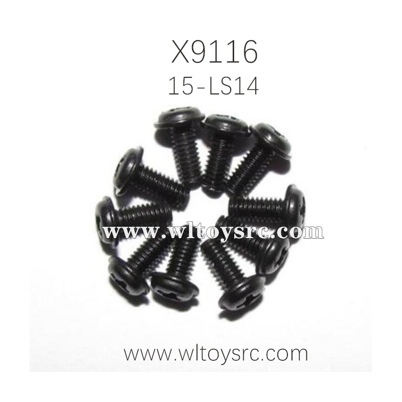 XINLEHONG Toys X9116 Parts Round Headed Screw 15-LS14 2.5X6X5PWMHO