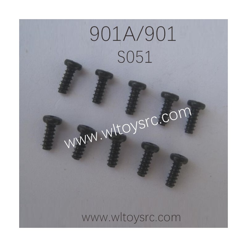 HBX 901A 901 Parts Round Head Self Tapping Screw 2.3X6mm S051