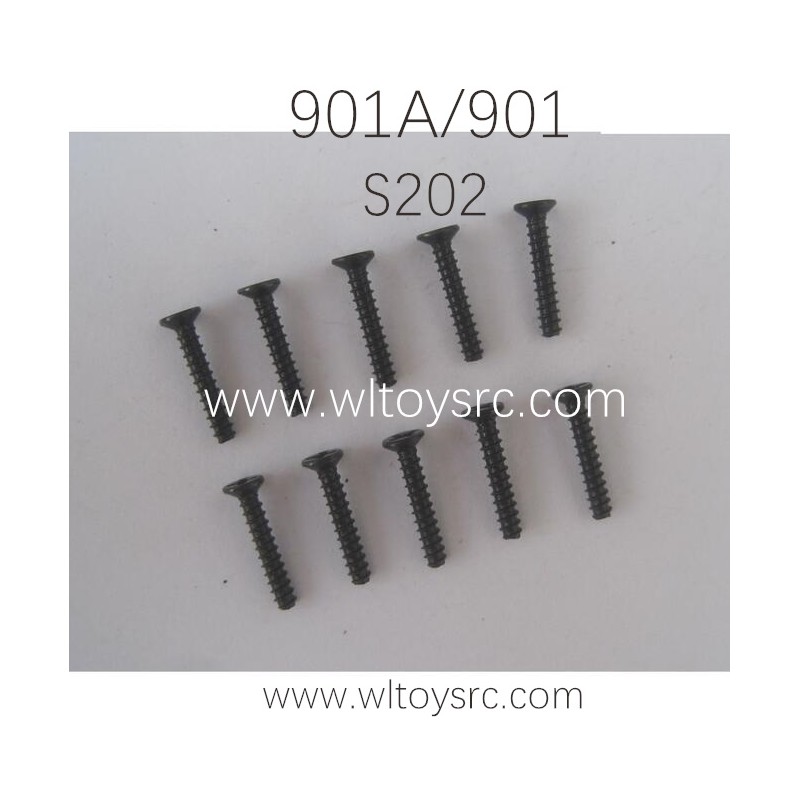 HBX 901A 901 Parts Countersunk Self Tapping Screw 2X12mm S202