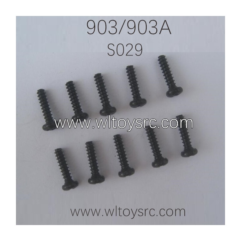 HAIBOXING 903 903A RC Car Parts Round Head Self Tapping Screw 2.6X10 S029