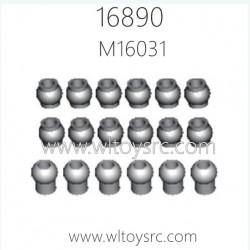 HBX 16890 RC Car Parts Plastic Pivot Balls Complete M16031