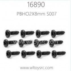 HBX 16890 Parts Pan Head Self Tapping Screws PBHO2X8mm S007