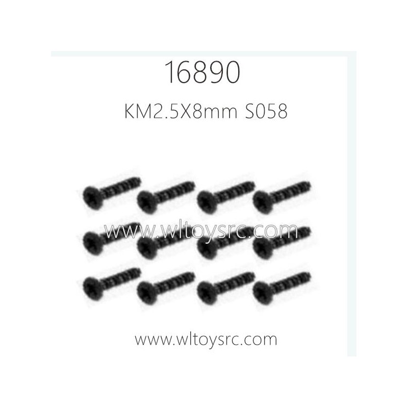 HBX 16890 Parts Countersunk Screws KM2.5X8mm S058