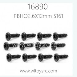 HBX 16890 Parts Pan Head Self Tapping Screws PBHO2.6X12mm S161