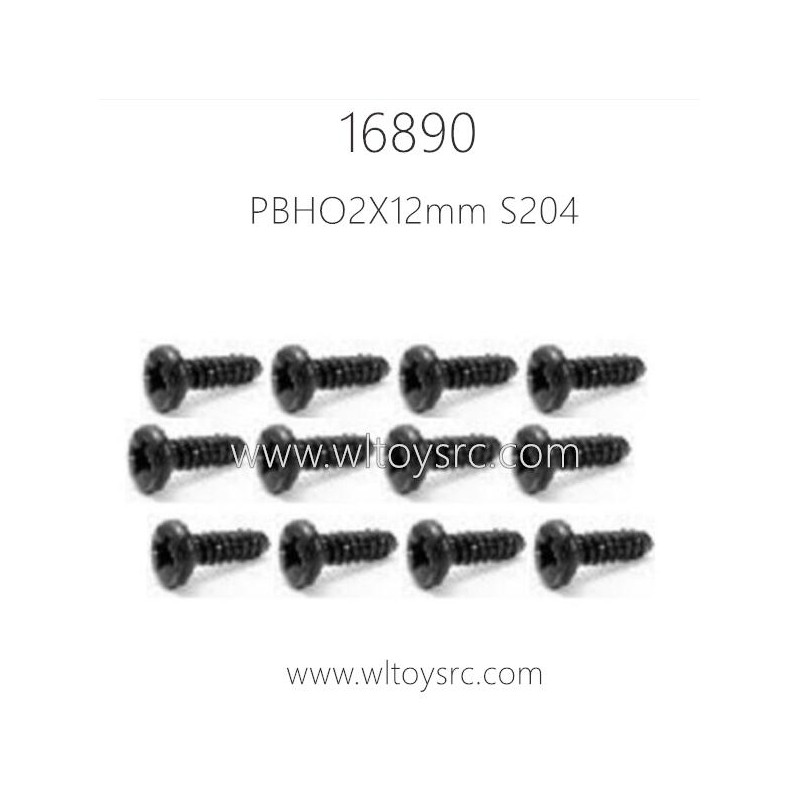 HBX 16890 Parts Pan Head Self Tapping Screws S204