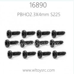 HBX 16890 Parts Pan Head Self Tapping Screws PBHO2.3X4mm S225