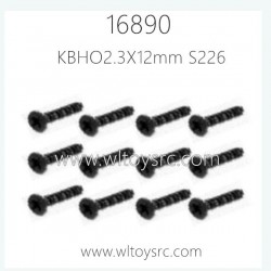 HBX 16890 Parts Countersunk Self Tapping KBHO2.3X12mm S226
