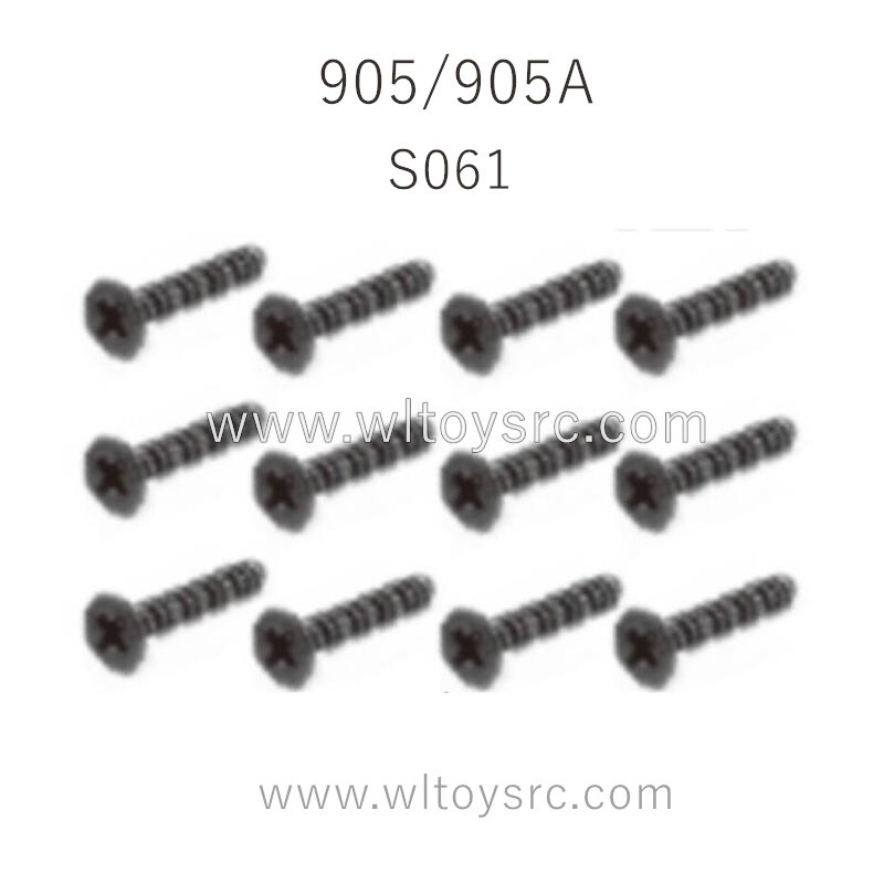 HBX 905 905A RC Truck Parts Screw KBHO 2.6X6mm S061
