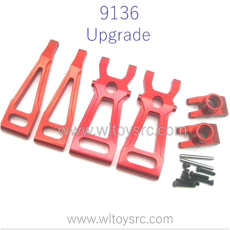 XINLEHONG 9136 1/16 RC Truck Upgrade List Metal Parts Red