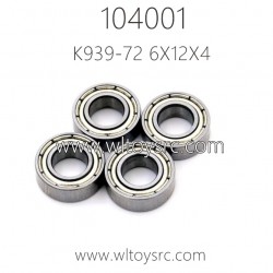 K939-72 Rolling Bearing 6X12X4 Parts For WLTOYS 104001 RC Car