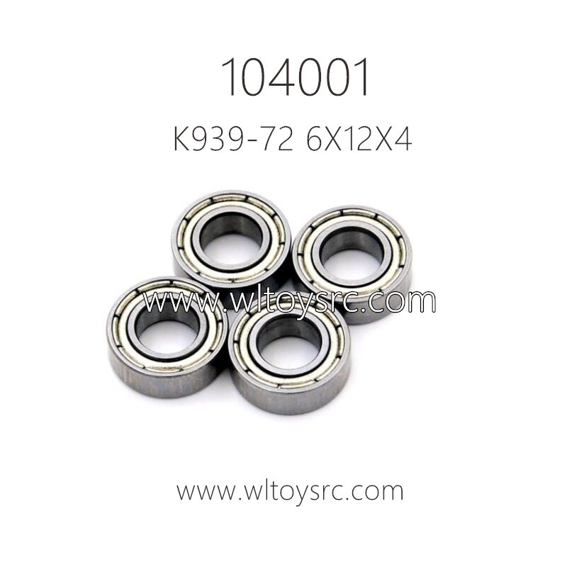 K939-72 Rolling Bearing 6X12X4 Parts For WLTOYS 104001 RC Car