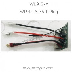 WLTOYS WL912-A Boat Parts WL912-A-36 Receiver Kit T-Plug