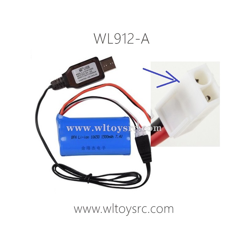 WLTOYS WL912-A Parts, 7.4V Battery and USB Charger
