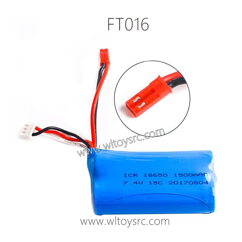 FEILUN FT016 Boat Battery 7.4V 1500mAh JST Plug