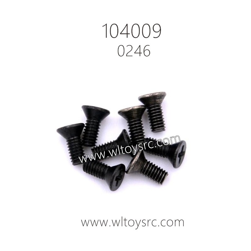 WLTOYS 104009 RC Car Parts 0246 2.5x6KM Cross countersunk head screws