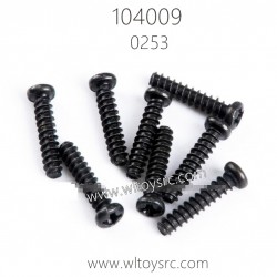 WLTOYS 104009 RC Car Parts 0253 Round Head Screws 2.6X12PB