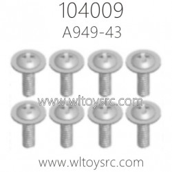 WLTOYS 104009 Parts A949-43 Round Head Screws M2.5X6X6