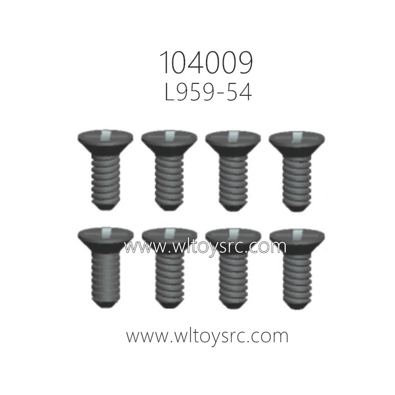 WLTOYS 104009 Parts L959-54 Countersunk head tapping screws 2.6X8KB