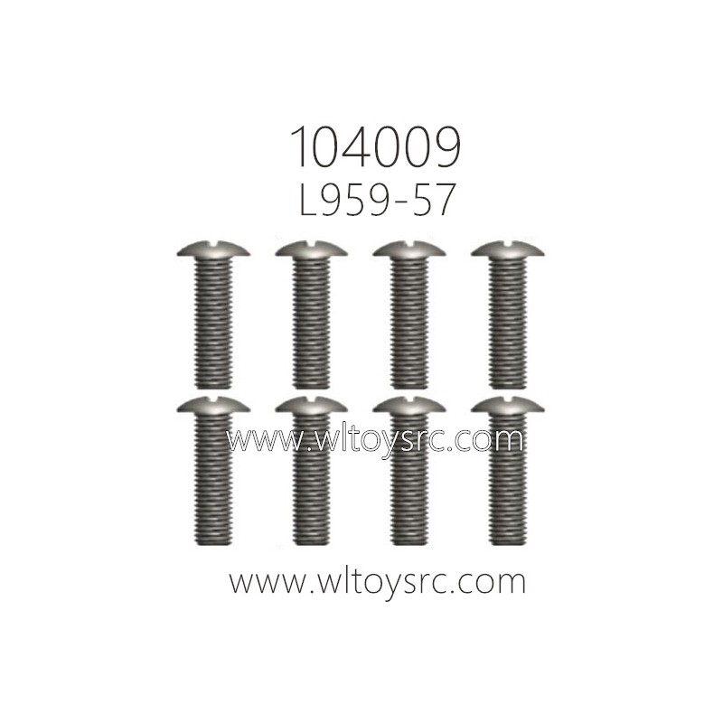 WLTOYS 104009 Parts L959-57 Round head self-tapping screws 2.6X8PB