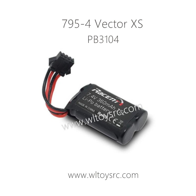 VOLANTEX 795-4 RC Boat Parts PB3104 Battery 7.4V 360mAh