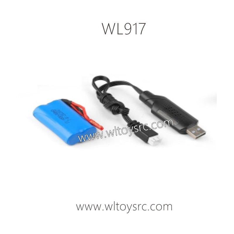 WLTOYS WL917 Jet Ship Parts Battery and USB Charger